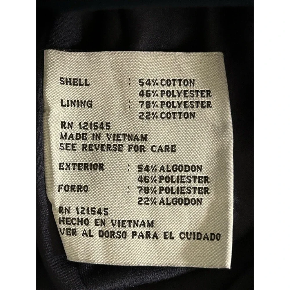 London Fog Heritage Double Breasted Belted Trench Dark Blue Satin Sheen Size L - Picture 14 of 16